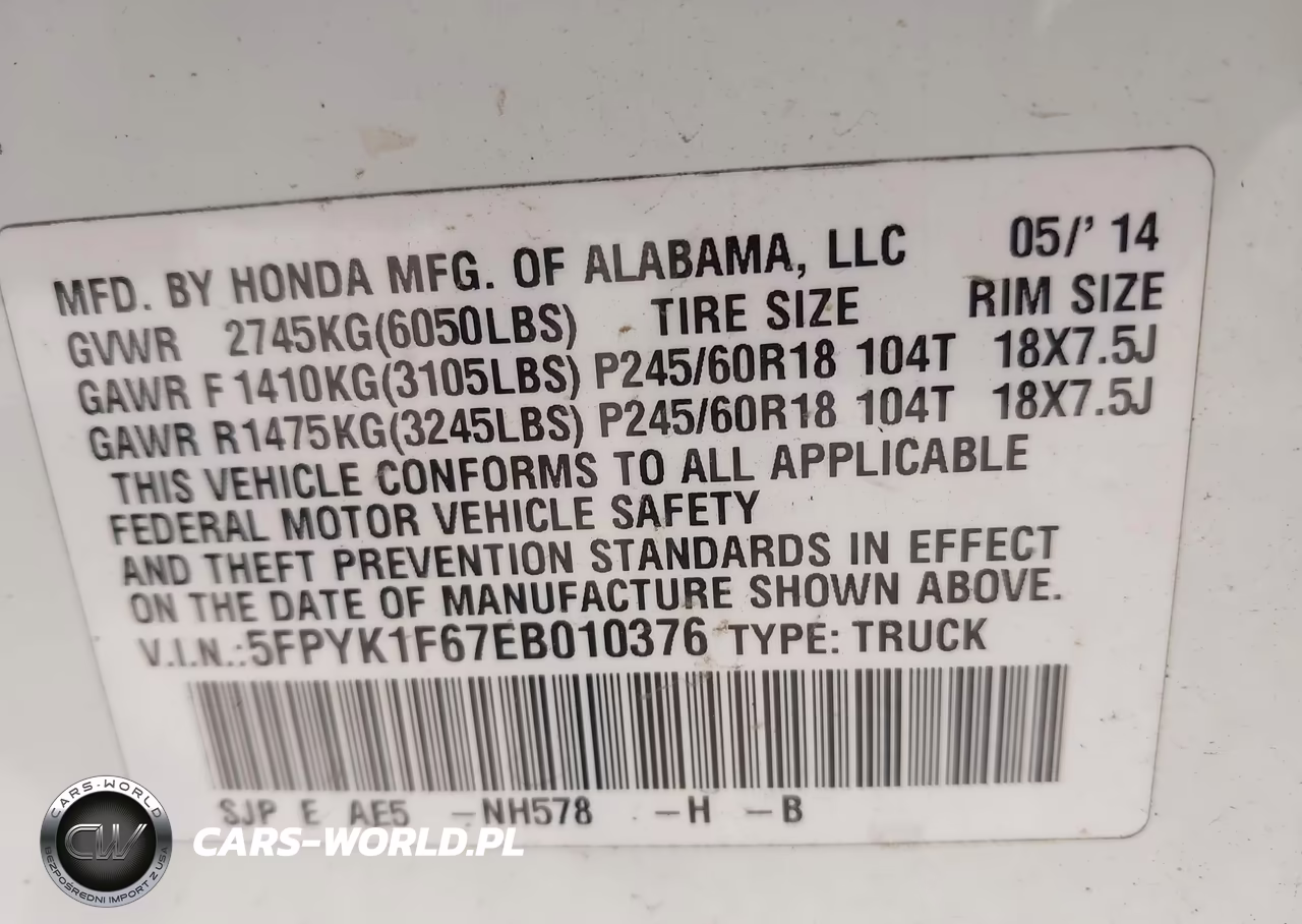 2014 Honda Ridgeline Se VIN:5FPYK1F67EB010376 - 9