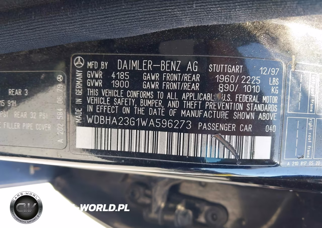 1998 Mercedes-Benz C 230 VIN:WDBHA23G1WA596273 - 9