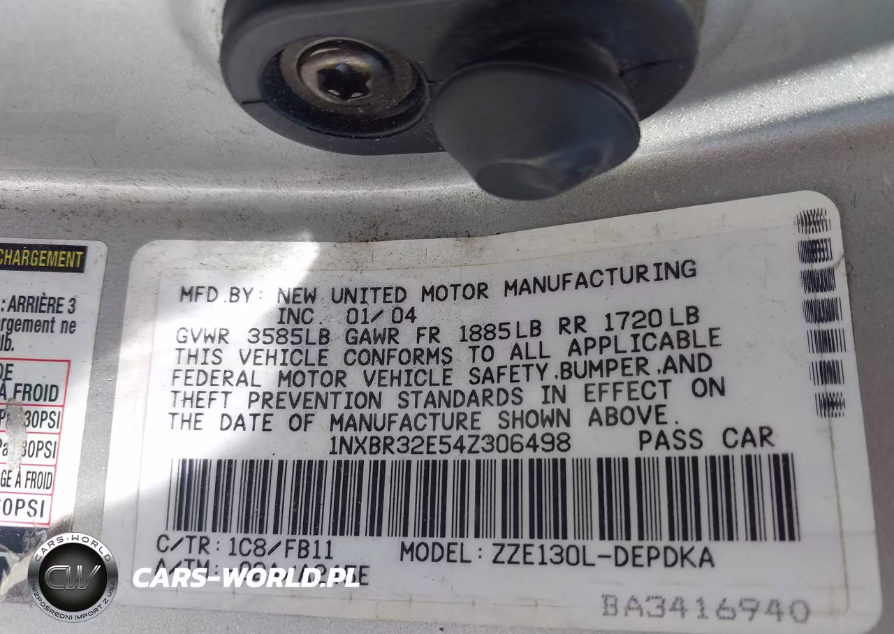 2004 Toyota Corolla Ce VIN:1NXBR32E54Z306498 - 9