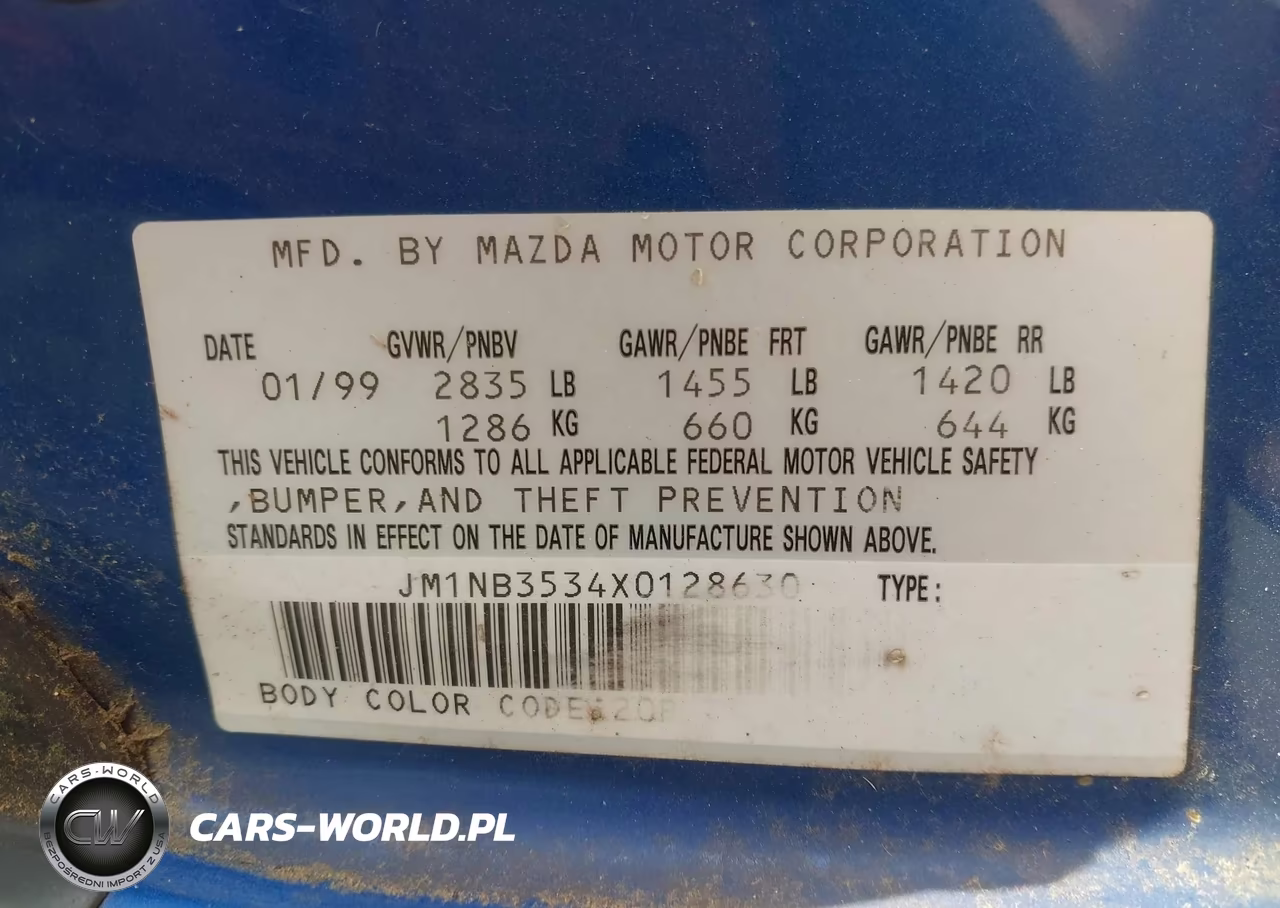 1999 Mazda Mx-5 Miata Leather Pkg-Popular Equipment Pkg-Sports Pkg-Touring Pkg VIN:JM1NB3534X0128630 - 9