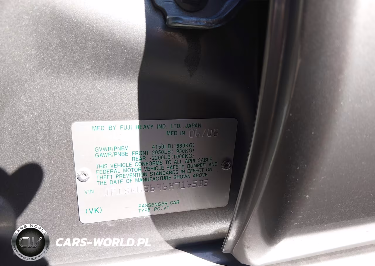 2006 Subaru Forester 2.5X VIN:JF1SG63696H716533 - 9