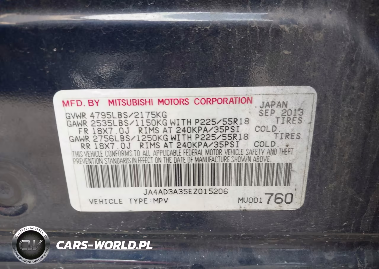 2014 Mitsubishi Outlander Se VIN:JA4AD3A35EZ015206 - 9