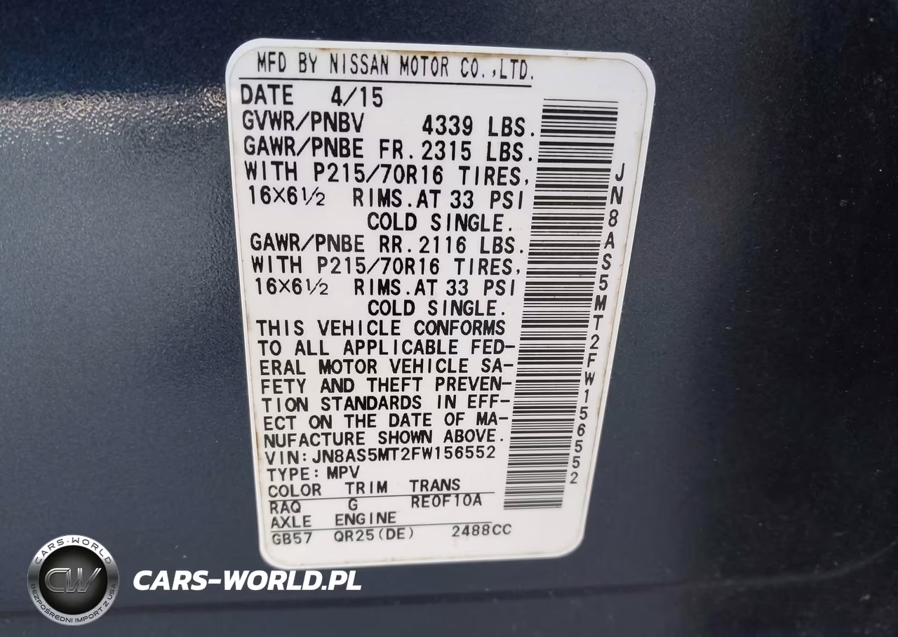 2015 Nissan Rogue Select S VIN:JN8AS5MT2FW156552 - 9