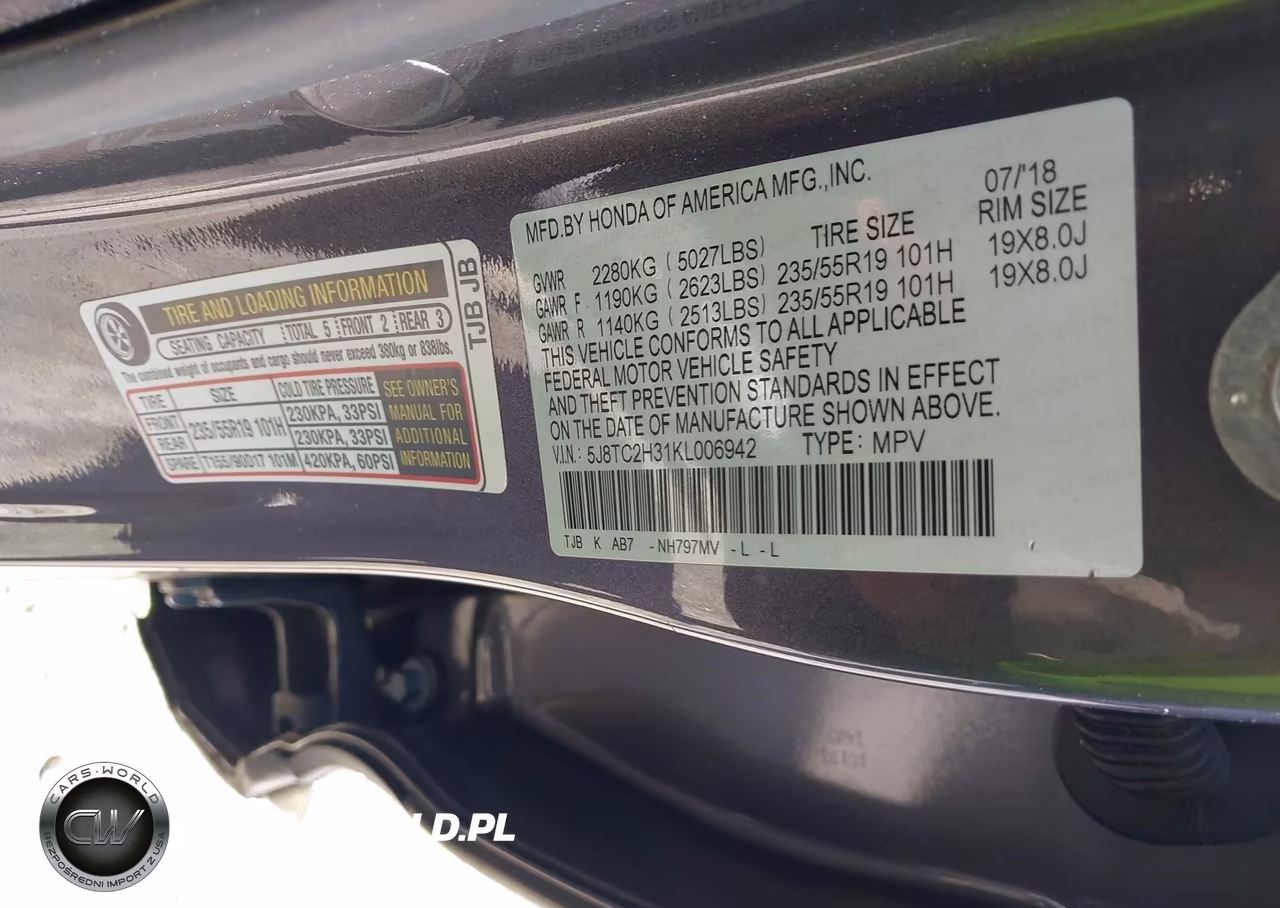 2019 Acura Rdx Standard VIN:5J8TC2H31KL006942 - 9