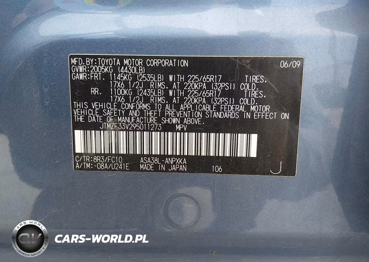 2009 Toyota Rav4 VIN:JTMZF33V295011273 - 9