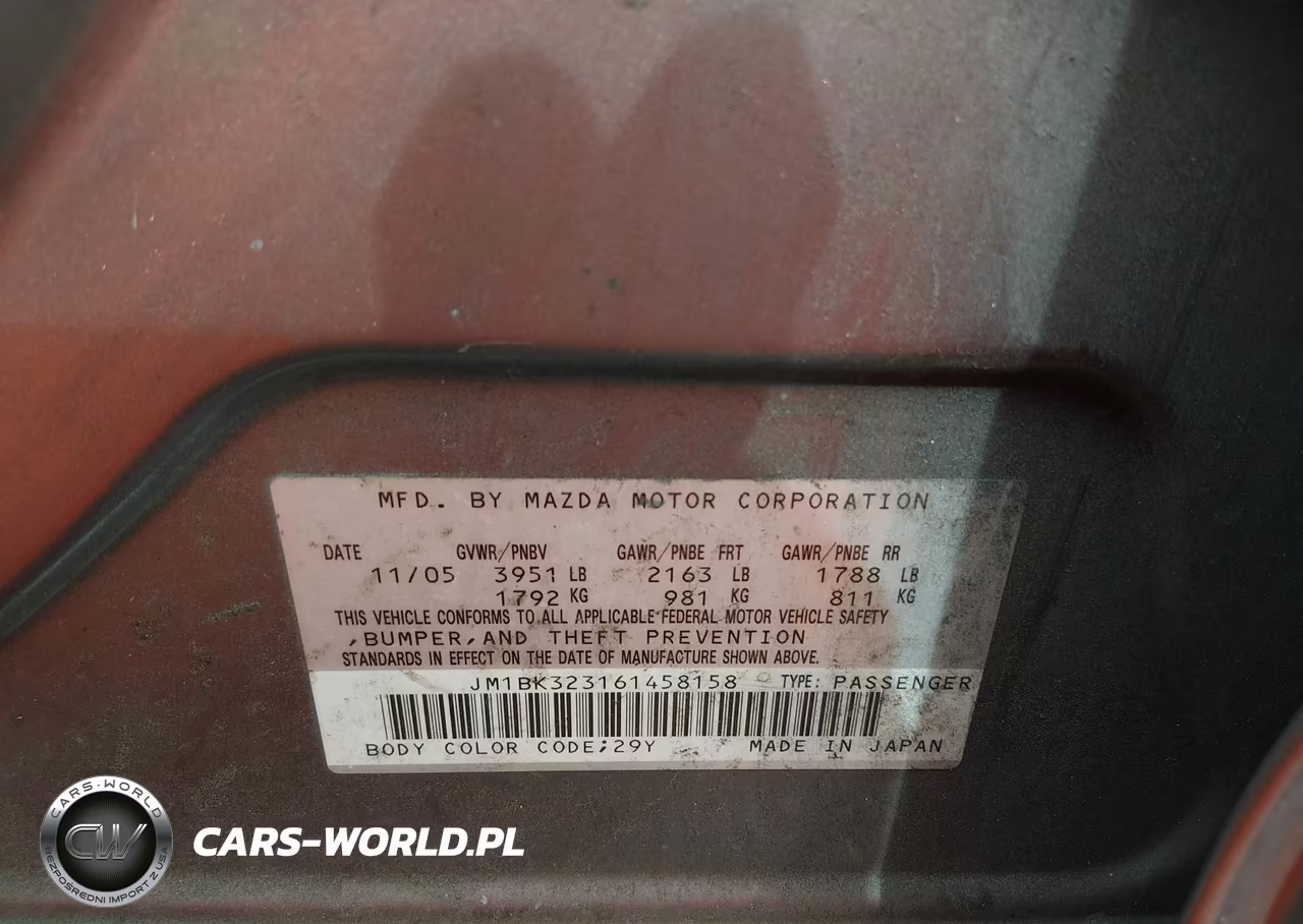 2006 Mazda Mazda3 S VIN:JM1BK323161458158 - 9