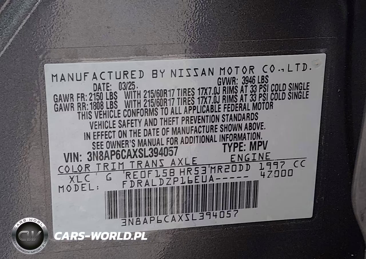 2025 Nissan Kicks Sv Fwd VIN:3N8AP6CAXSL394057 - 9