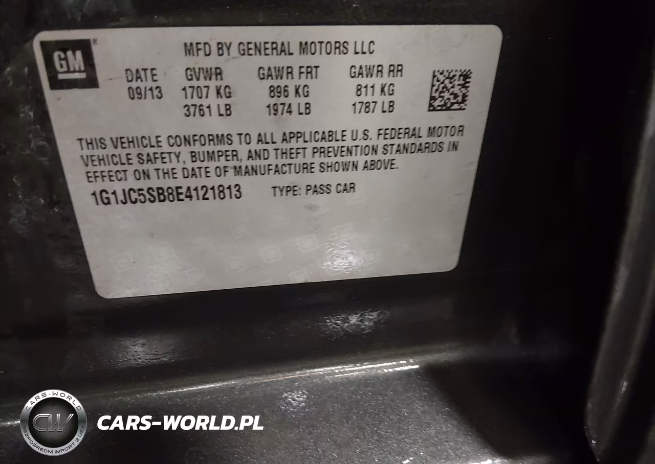 2014 Chevrolet Sonic Lt Auto VIN:1G1JC5SB8E4121813 - 9