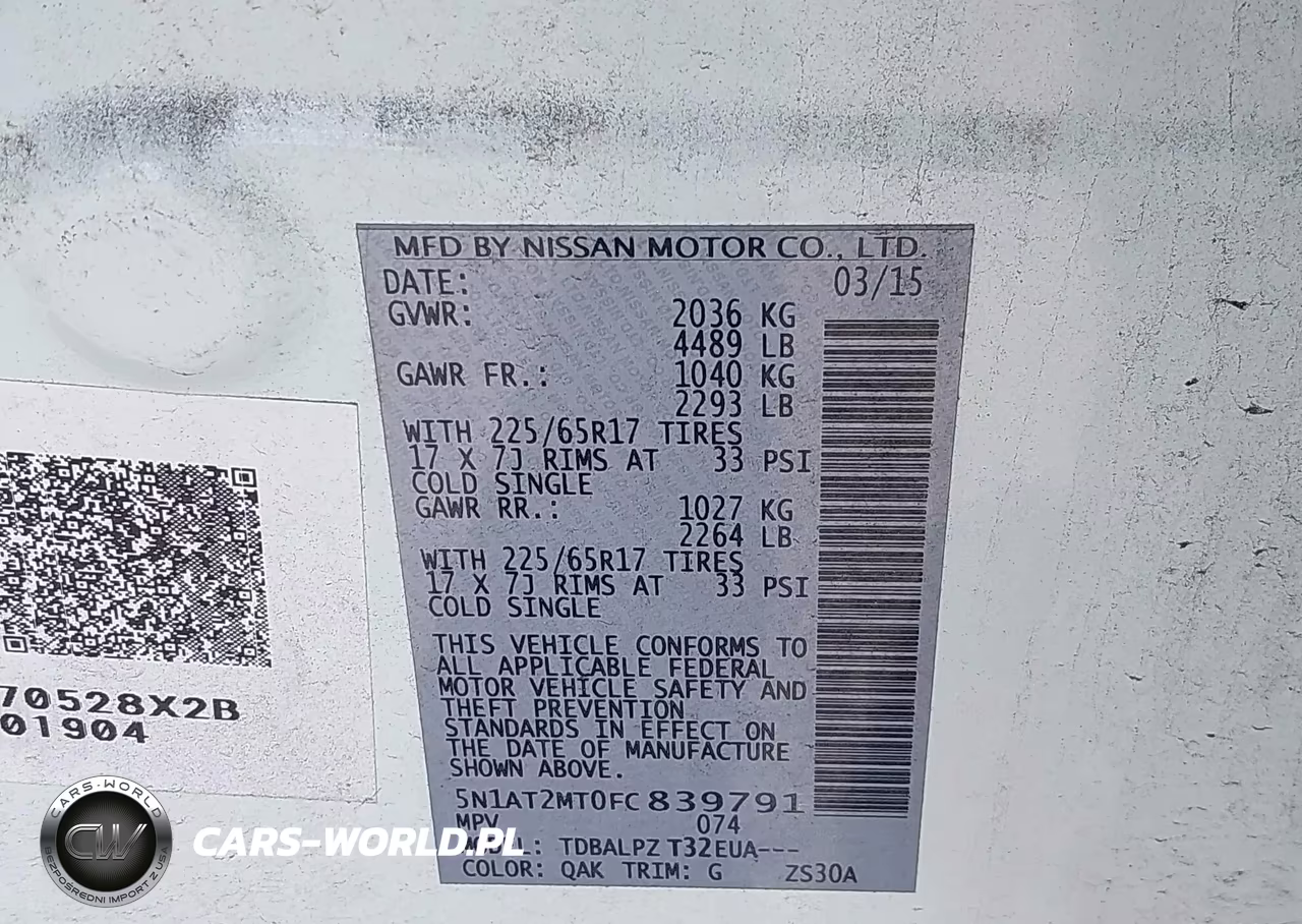 2015 Nissan Rogue S VIN:5N1AT2MT0FC839791 - 9