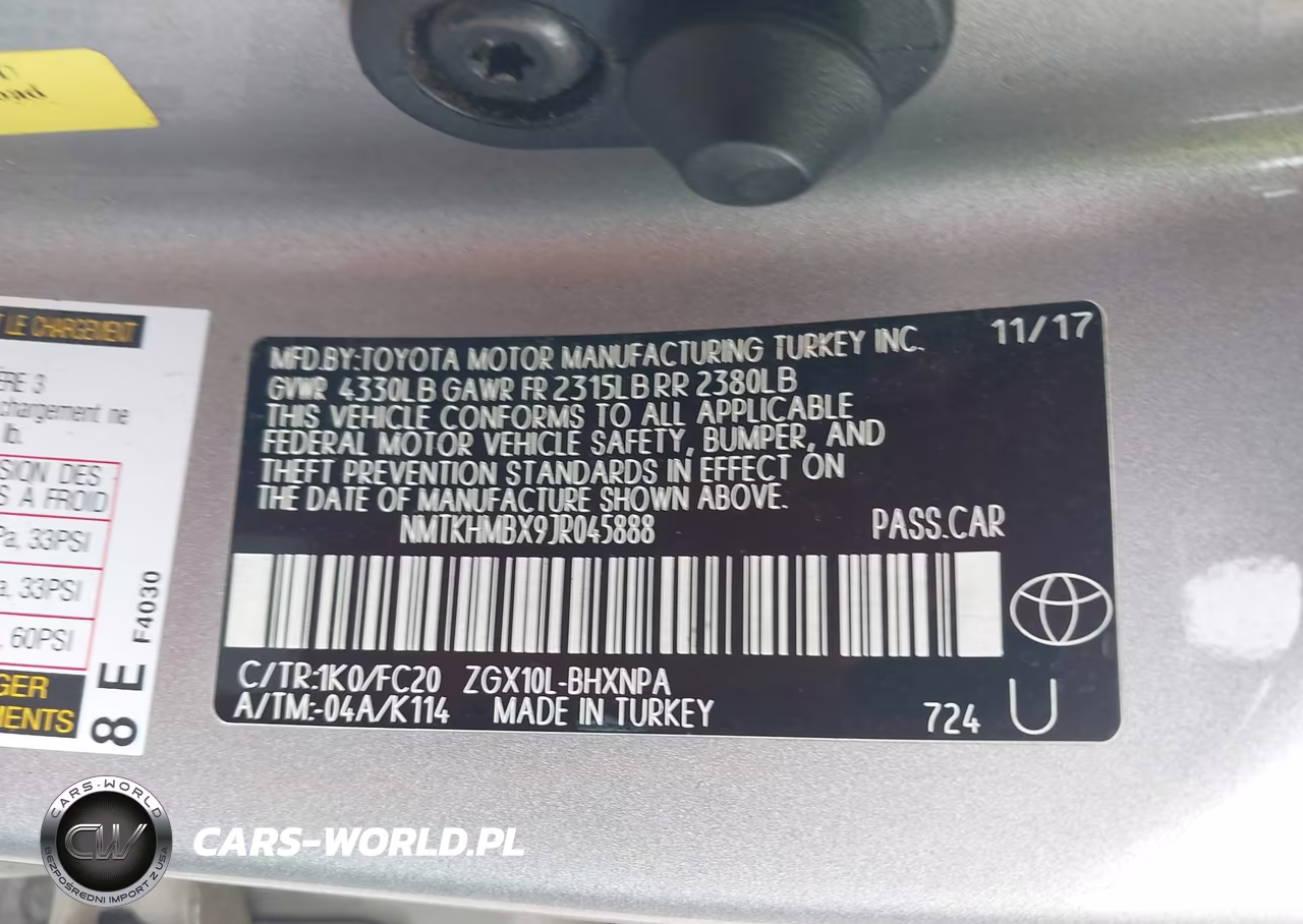 2018 Toyota C-Hr Xle VIN:NMTKHMBX9JR045888 - 9