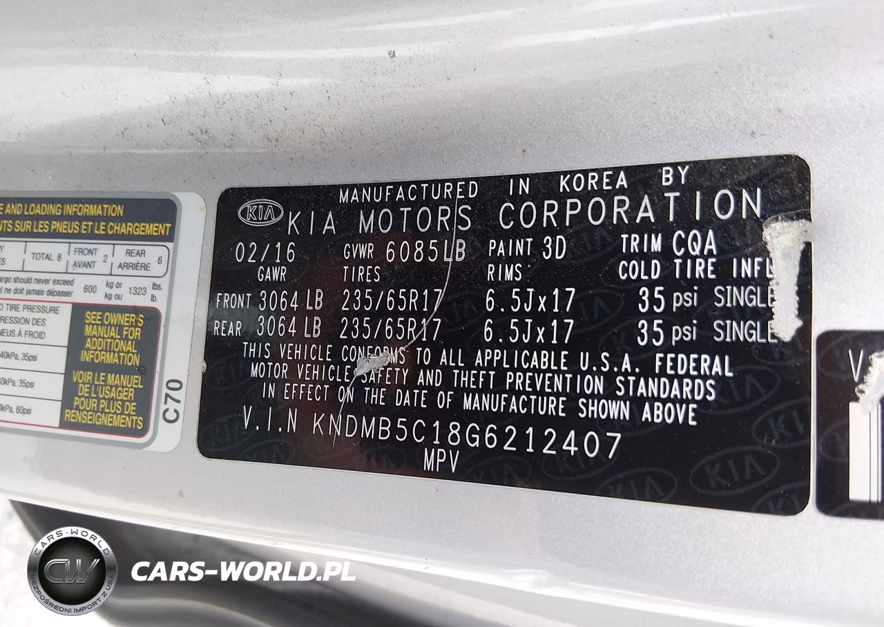 2016 Kia Sedona Lx VIN:KNDMB5C18G6212407 - 9