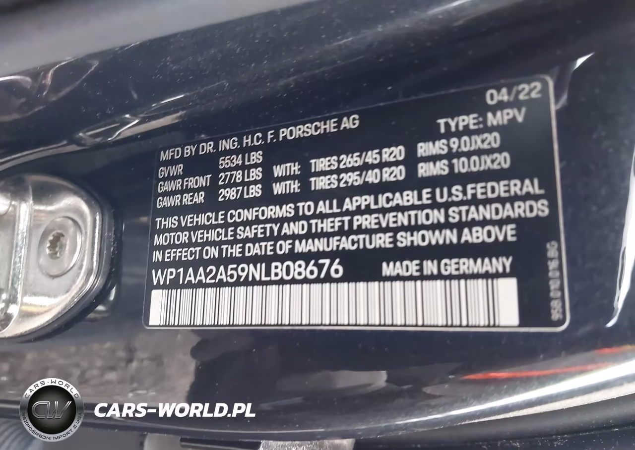2022 Porsche Macan VIN:WP1AA2A59NLB08676 - 9