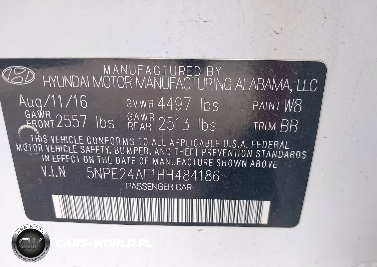 2017 Hyundai Sonata Se VIN:5NPE24AF1HH484186 - 9