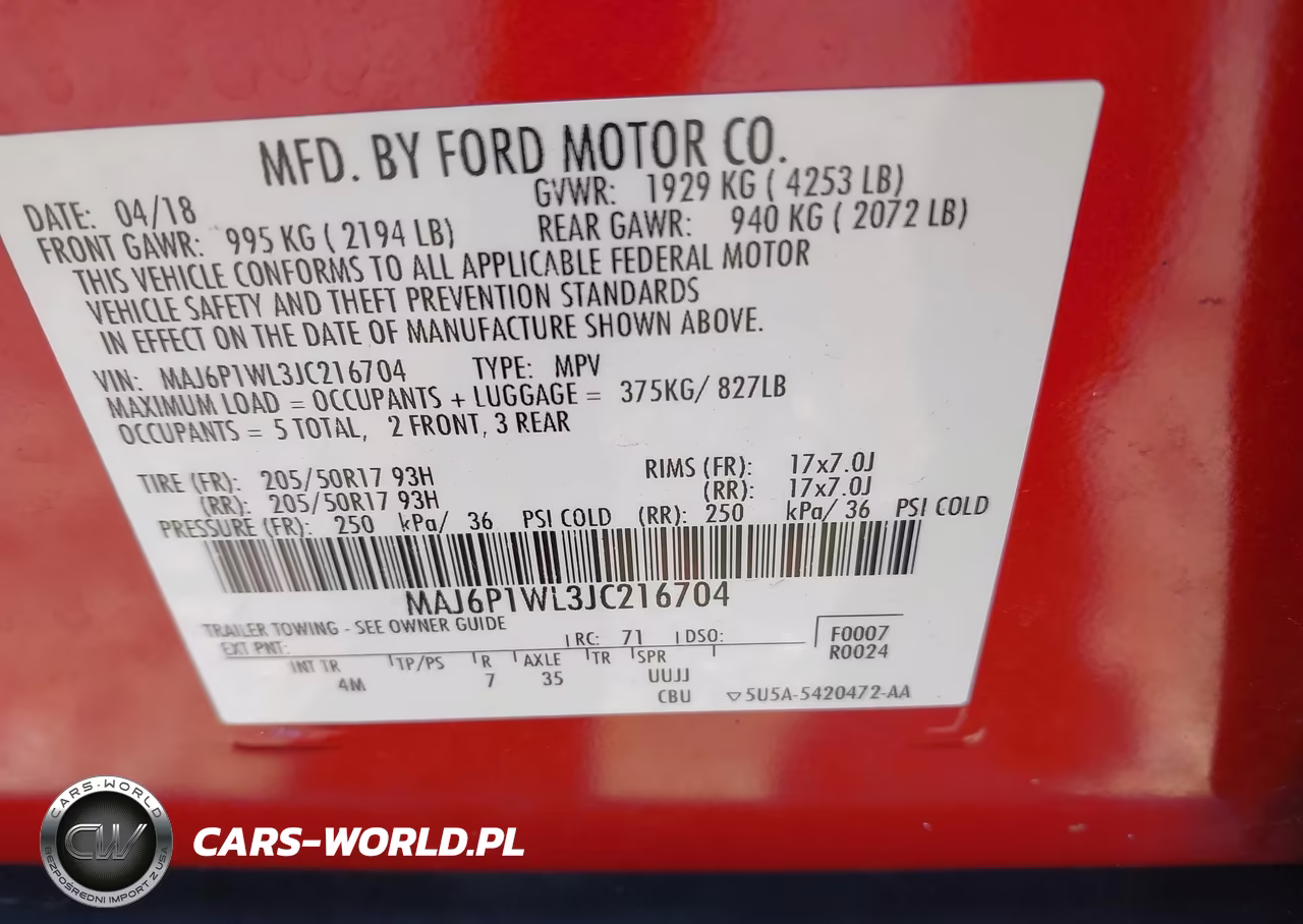 2018 Ford Ecosport Titanium VIN:MAJ6P1WL3JC216704 - 9