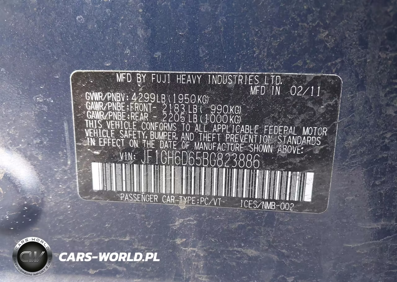 2011 Subaru Impreza Outback Sport VIN:JF1GH6D65BG823886 - 9