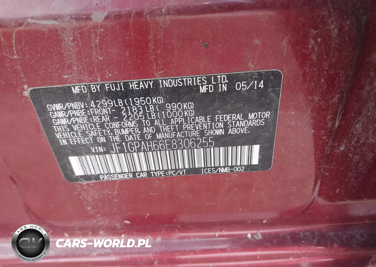 2014 Subaru Impreza 2.0I Limited VIN:JF1GPAH66E8306255 - 9