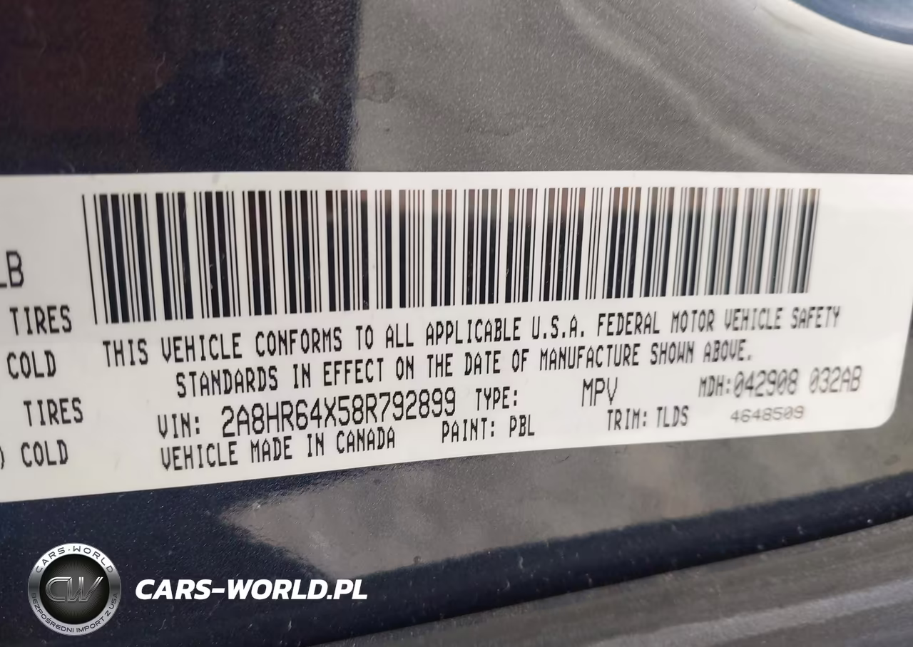 2008 Chrysler Town & Country Limited VIN:2A8HR64X58R792899 - 9