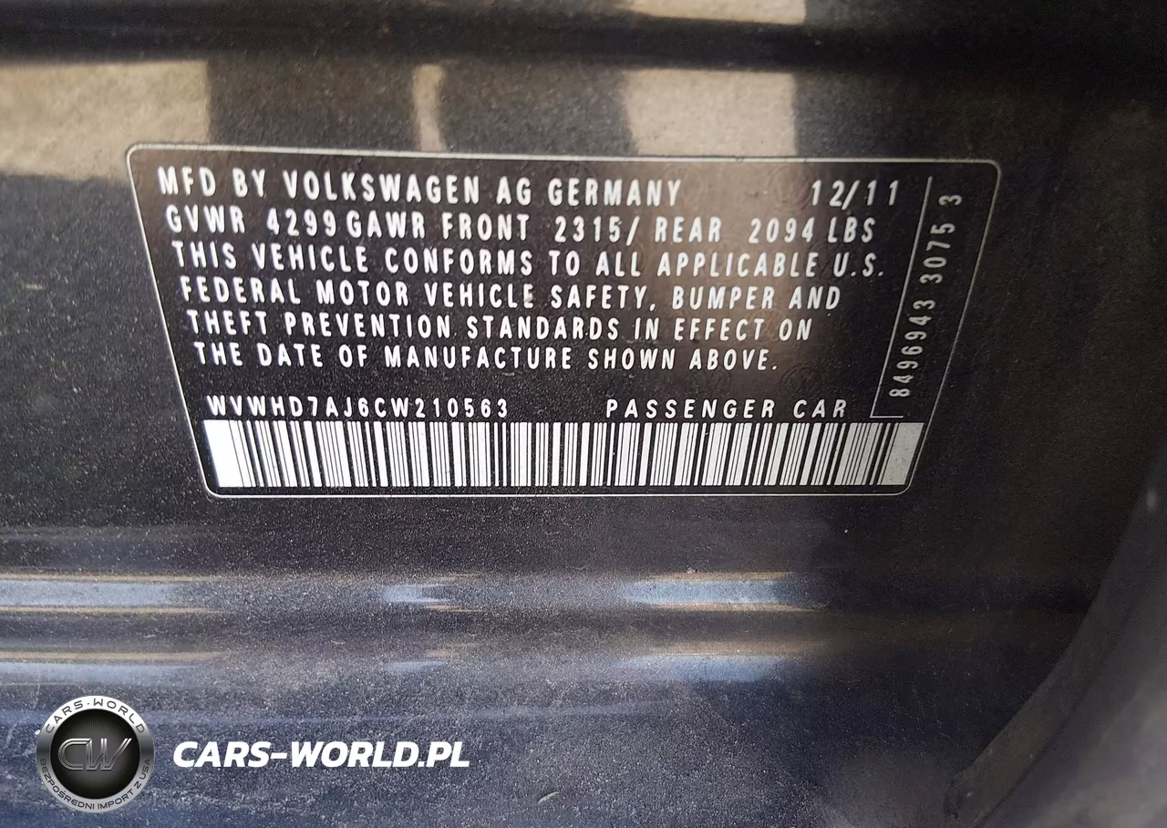 2012 Volkswagen Gti 4-Door Autobahn VIN:WVWHD7AJ6CW210563 - 9