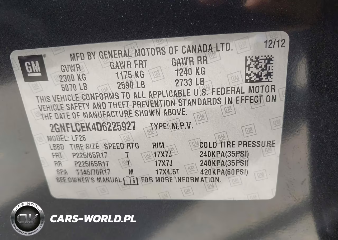 2013 Chevrolet Equinox Ls VIN:2GNFLCEK4D6225927 - 9