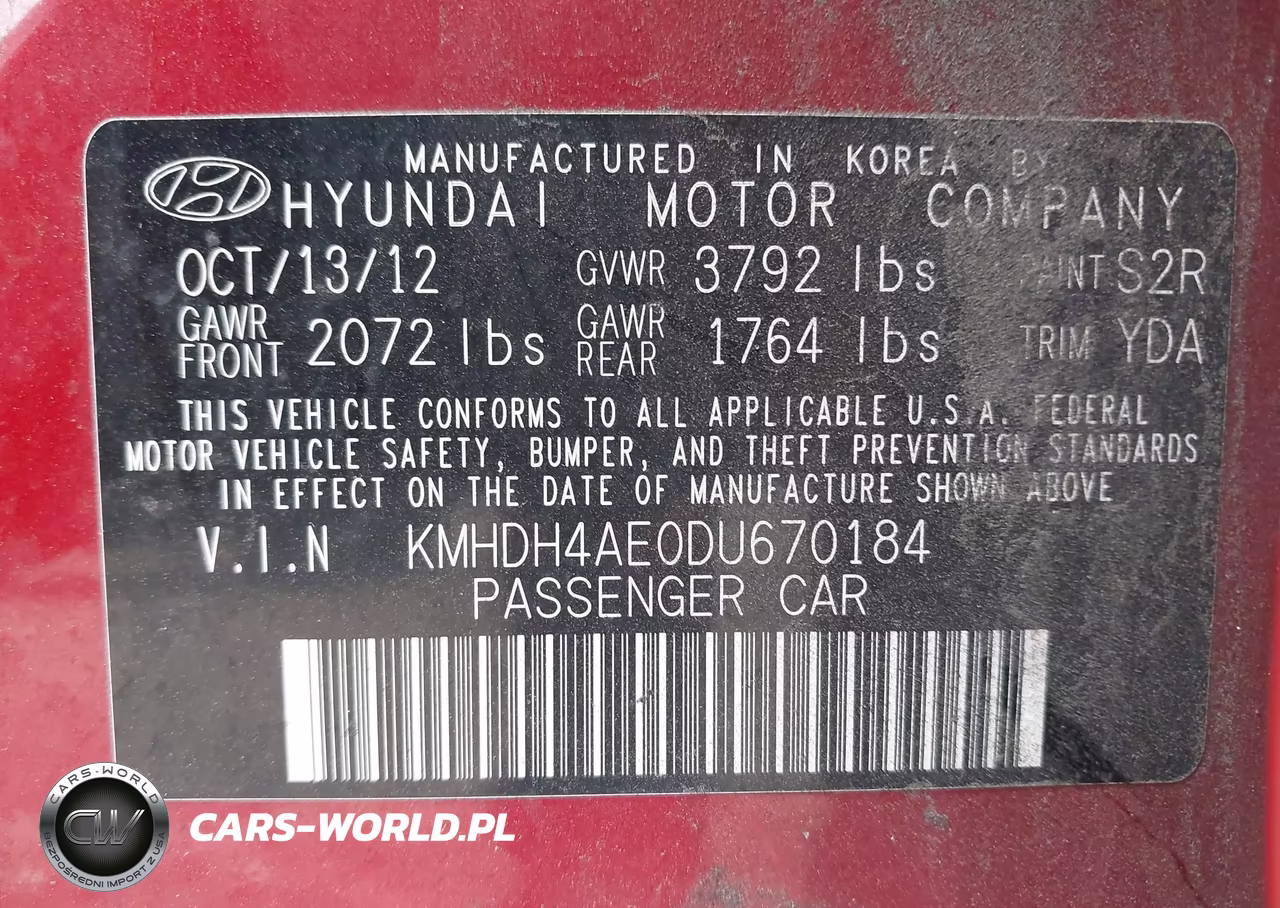 2013 Hyundai Elantra Limited VIN:KMHDH4AE0DU670184 - 9