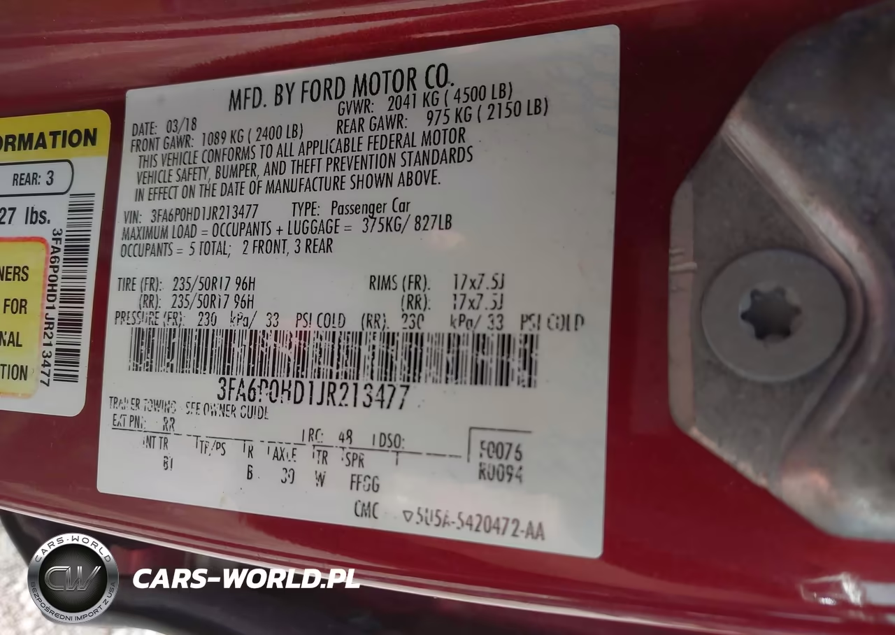 2018 Ford Fusion Se VIN:3FA6P0HD1JR213477 - 9