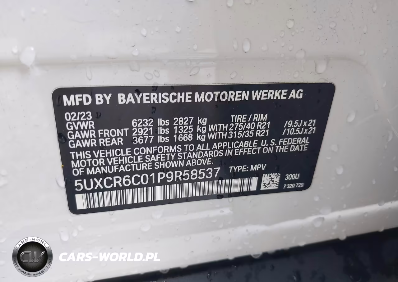 2023 BMW X5 xDrive40I VIN:5UXCR6C01P9R58537 - 9