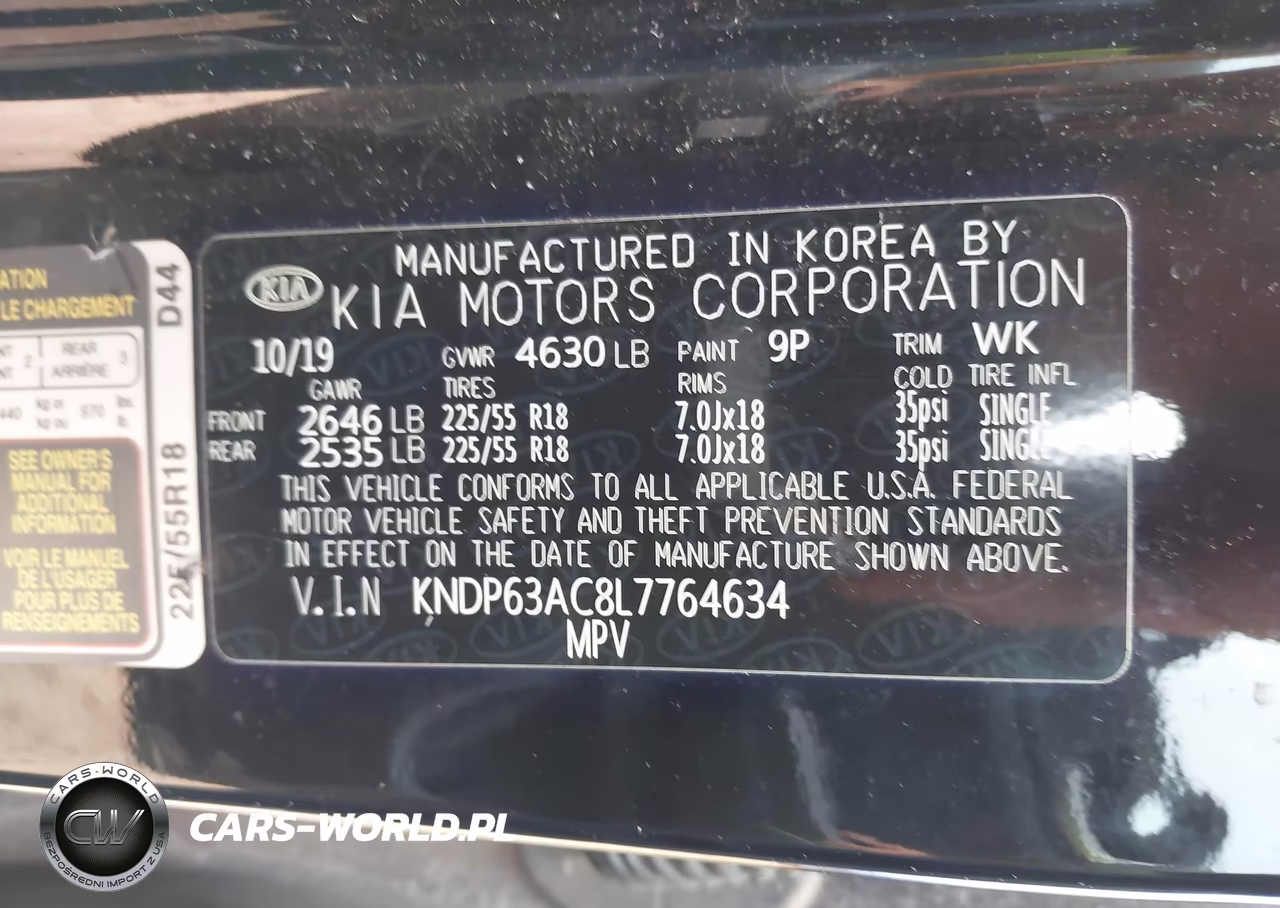 2020 Kia Sportage S VIN:KNDP63AC8L7764634 - 9