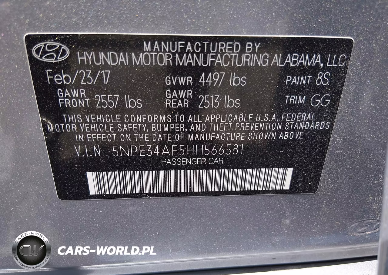 2017 Hyundai Sonata Sport VIN:5NPE34AF5HH566581 - 9