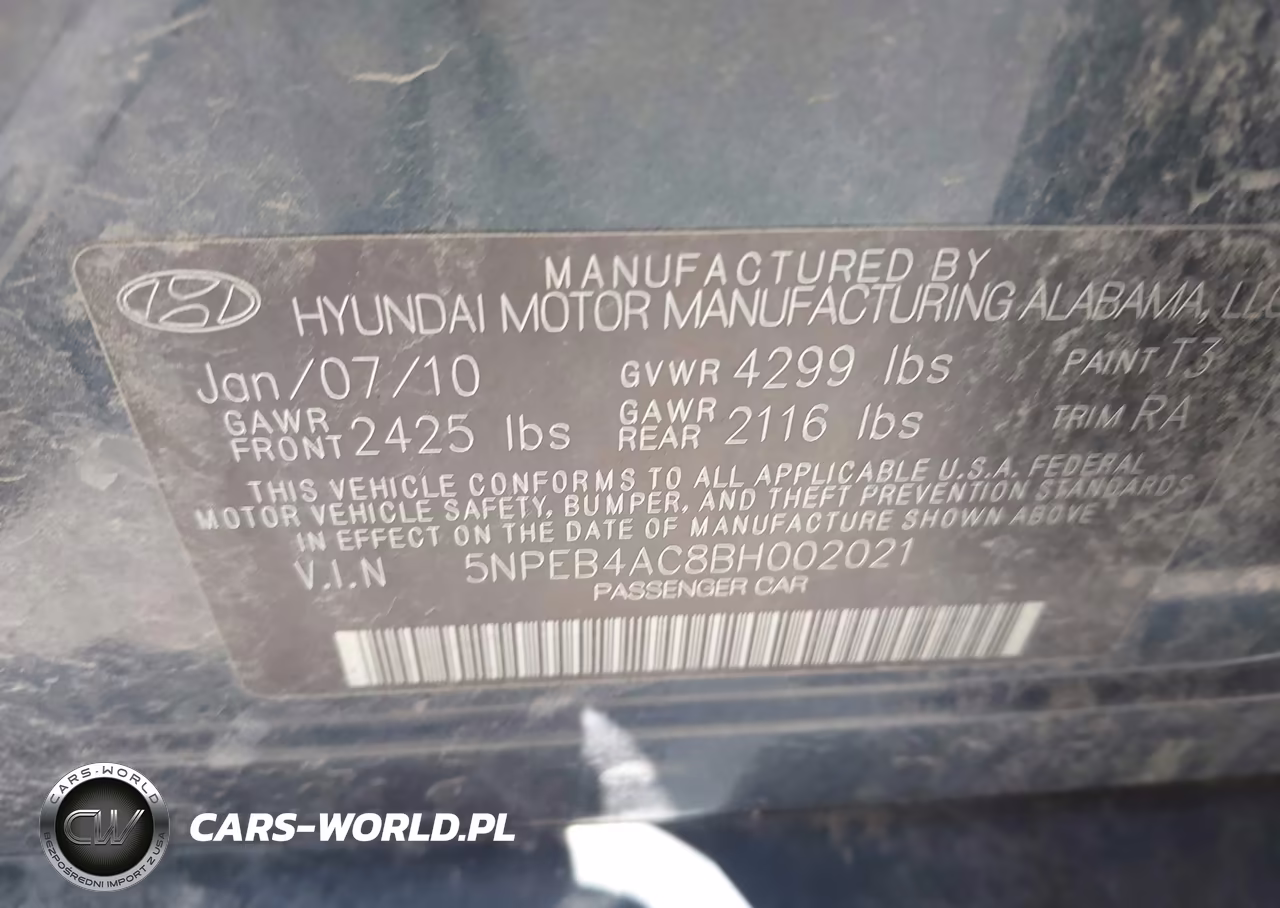 2011 Hyundai Sonata Gls VIN:5NPEB4AC8BH002021 - 9