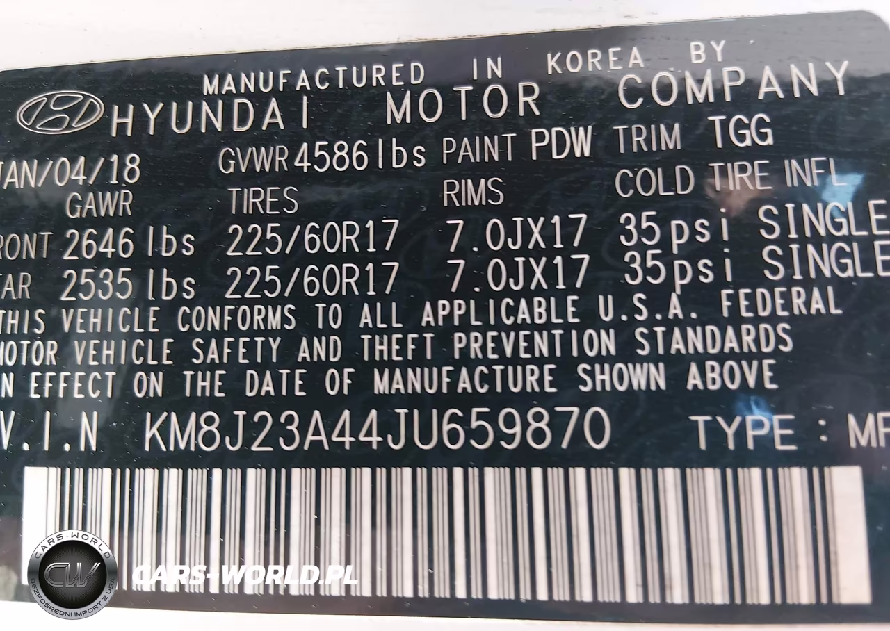 2018 Hyundai Tucson Se VIN:KM8J23A44JU659870 - 9