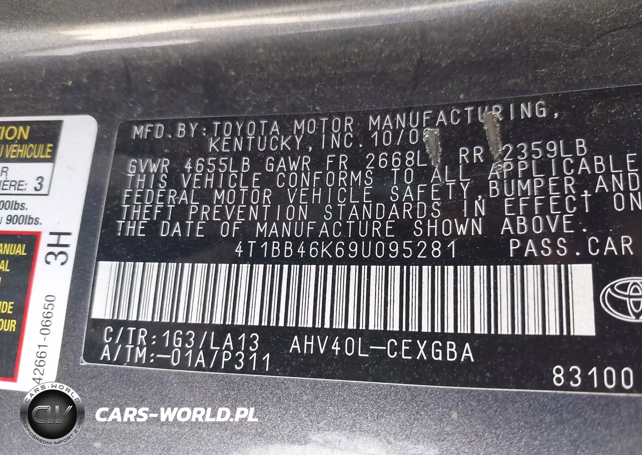 2009 Toyota Camry Hybrid VIN:4T1BB46K69U095281 - 9