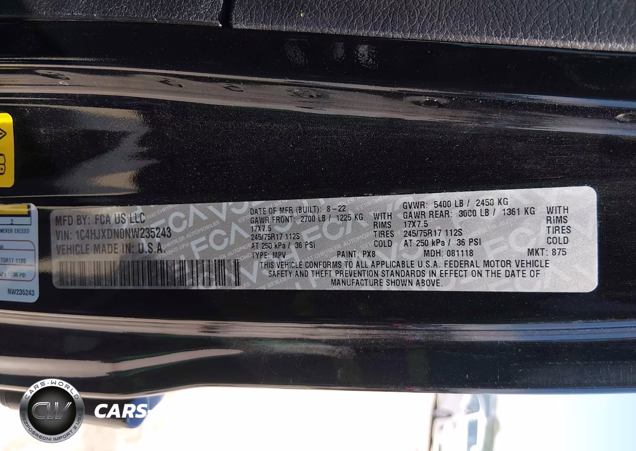 2022 Jeep Wrangler Unlimited Sport 4X4 VIN:1C4HJXDN0NW235243 - 9