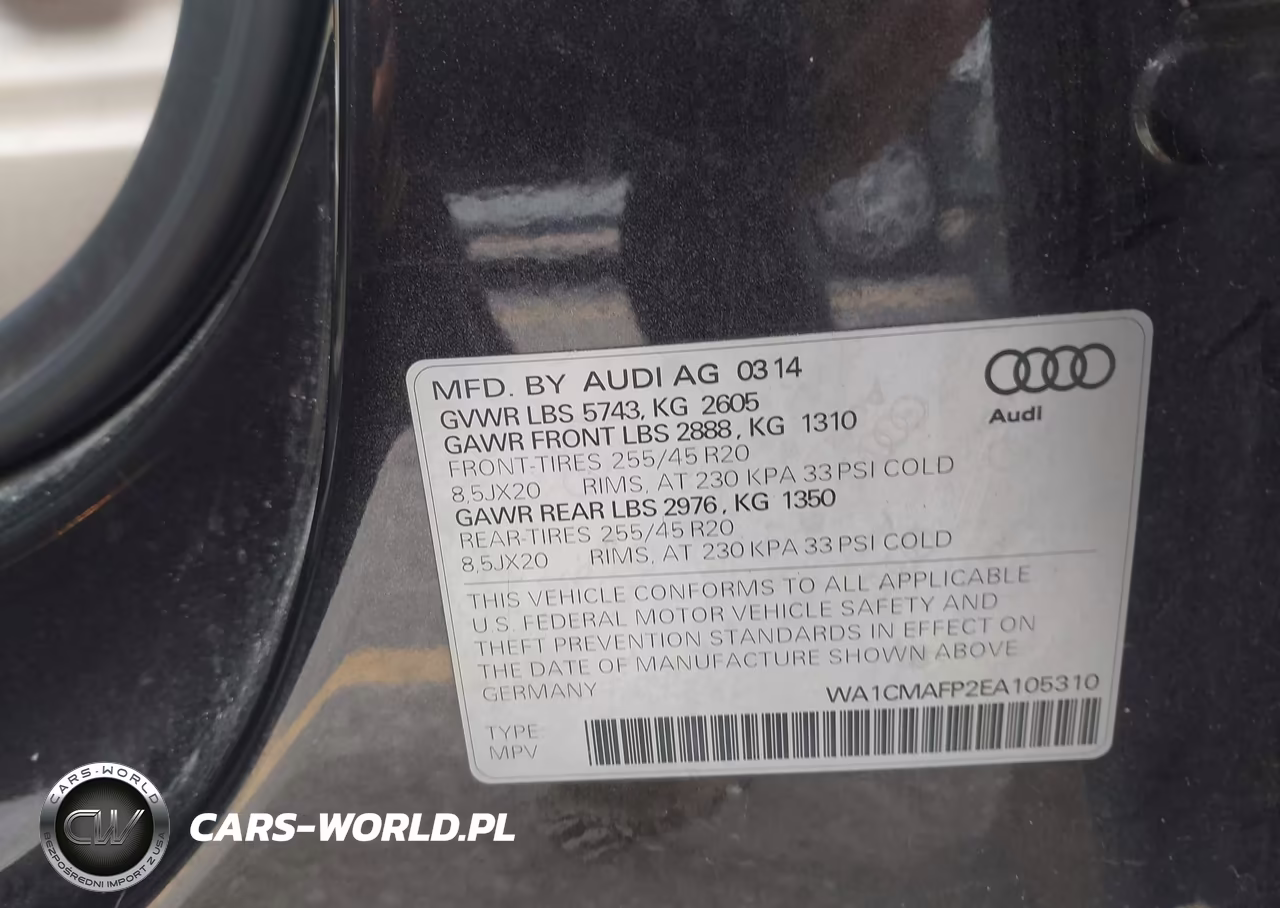 2014 Audi Q5 3.0 Tdi Premium Plus VIN:WA1CMAFP2EA105310 - 9