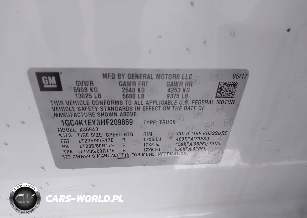 2017 Chevrolet Silverado 3500Hd High Country VIN:1GC4K1EY3HF209869 - 8