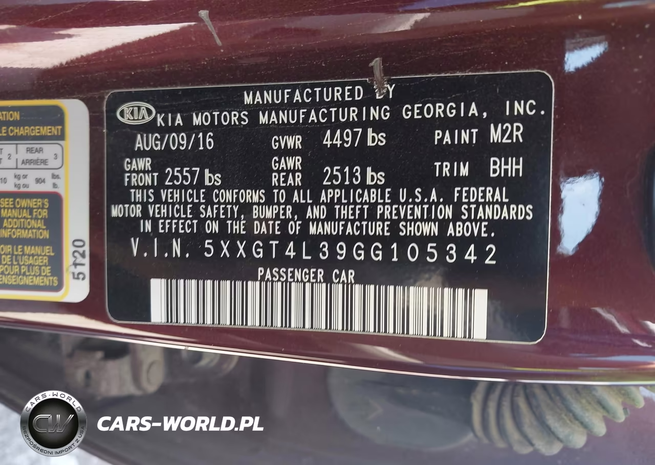 2016 Kia Optima Lx VIN:5XXGT4L39GG105342 - 9