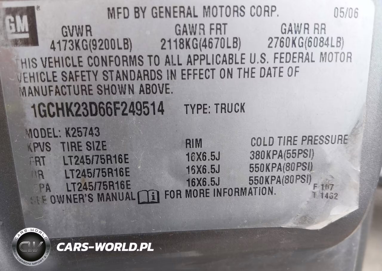 2006 Chevrolet Silverado 2500Hd Lt1 VIN:1GCHK23D66F249514 - 9