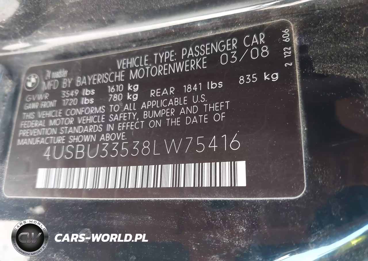2008 BMW Z4 3.0I VIN:4USBU33538LW75416 - 9