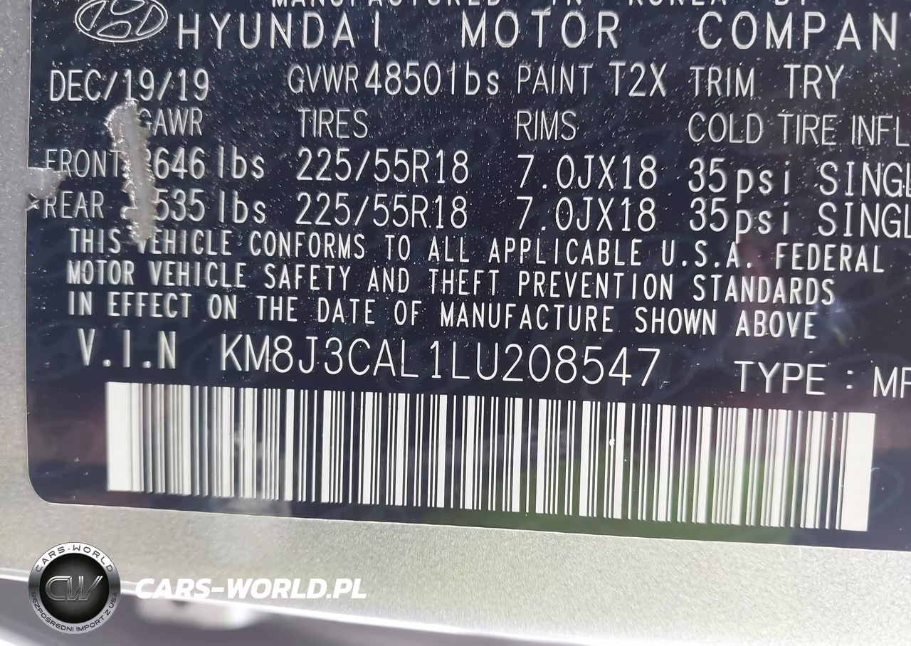 2020 Hyundai Tucson Ultimate VIN:KM8J3CAL1LU208547 - 9