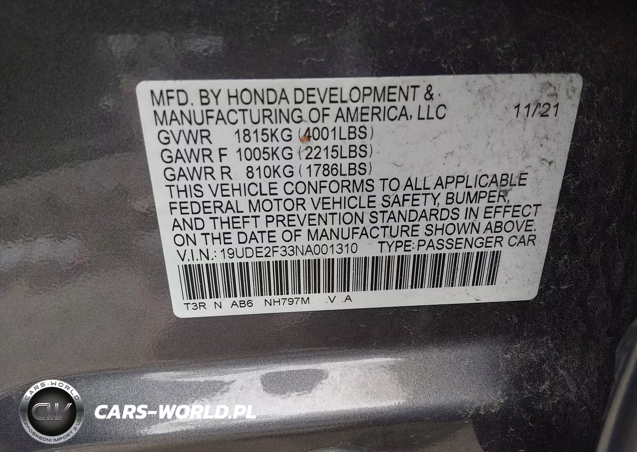 2022 Acura Ilx Standard VIN:19UDE2F33NA001310 - 9