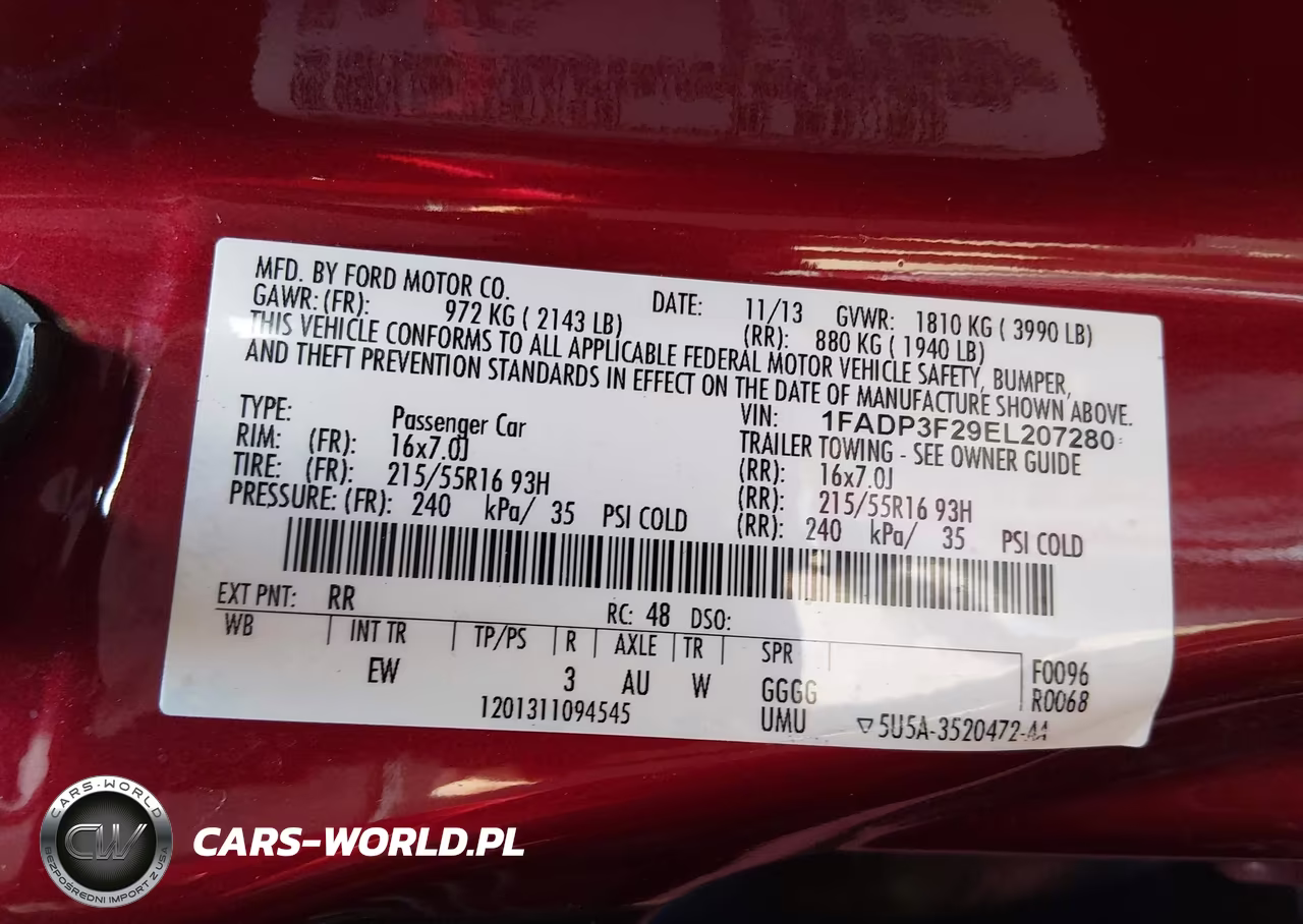 2014 Ford Focus Se VIN:1FADP3F29EL207280 - 9