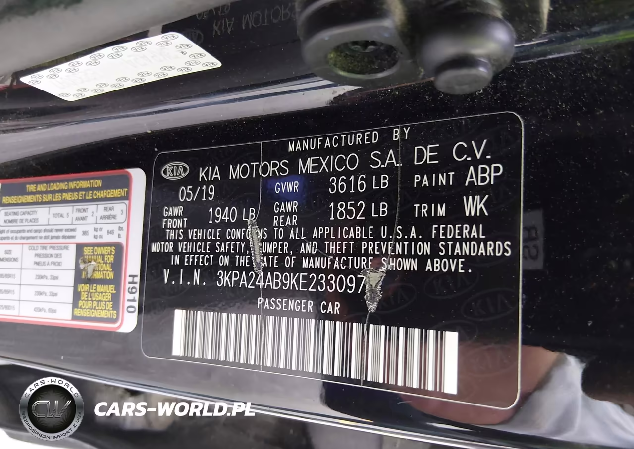 2019 Kia Rio S VIN:3KPA24AB9KE233097 - 9