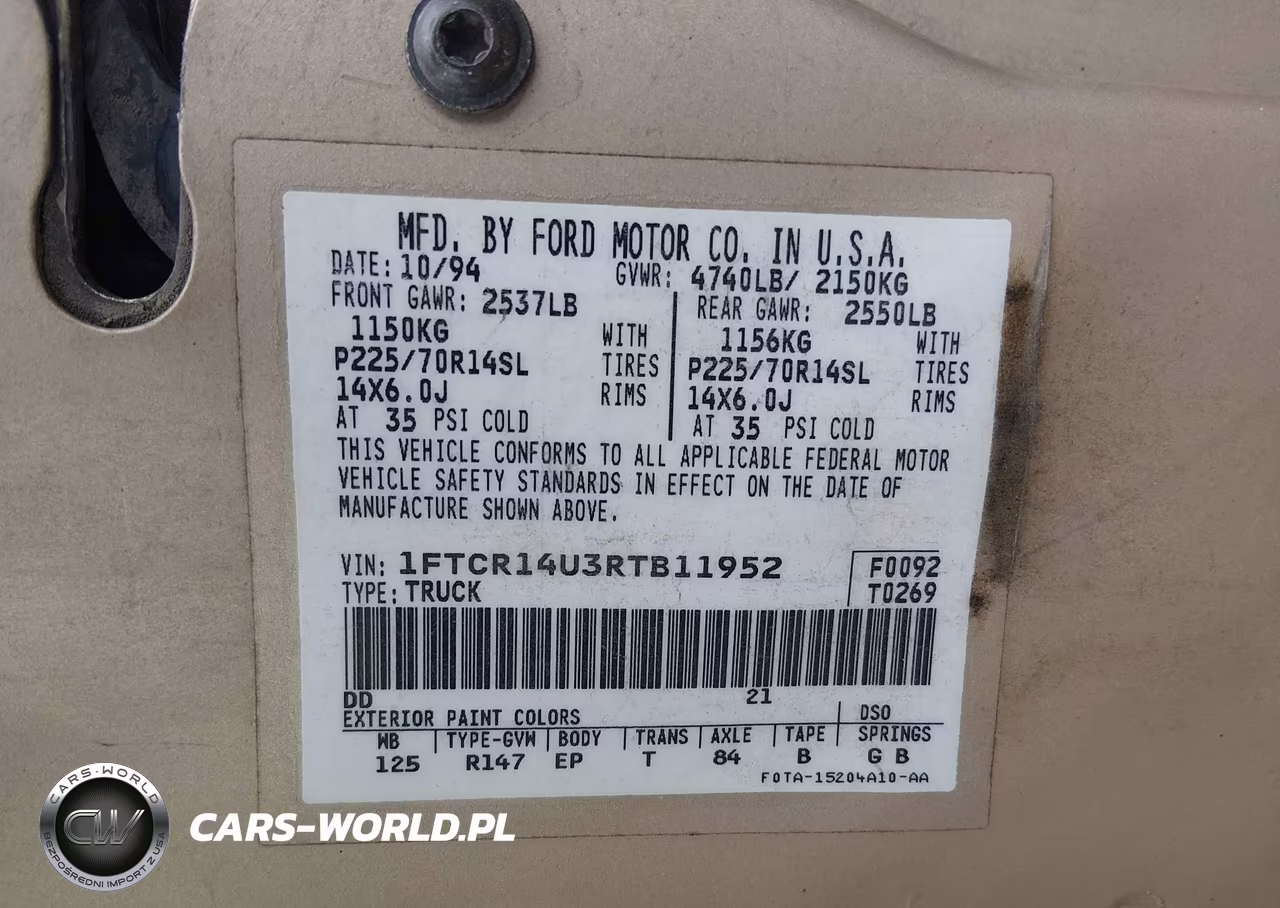 1994 Ford Ranger Super Cab VIN:1FTCR14U3RTB11952 - 9