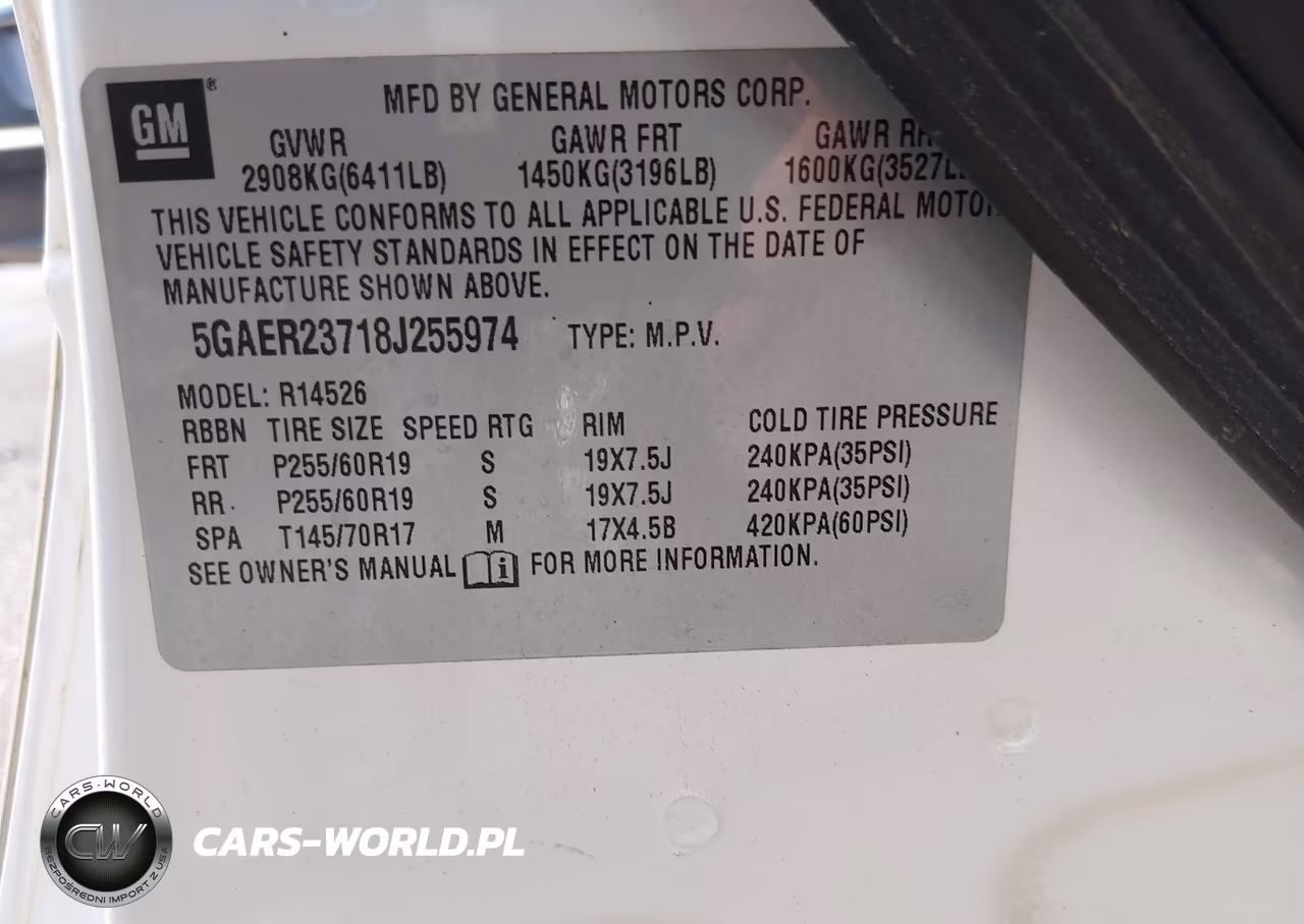 2008 Buick Enclave Cxl VIN:5GAER23718J255974 - 9