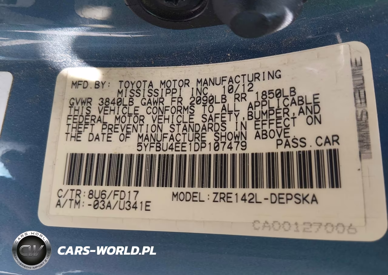 2013 Toyota Corolla S VIN:5YFBU4EE1DP107479 - 9