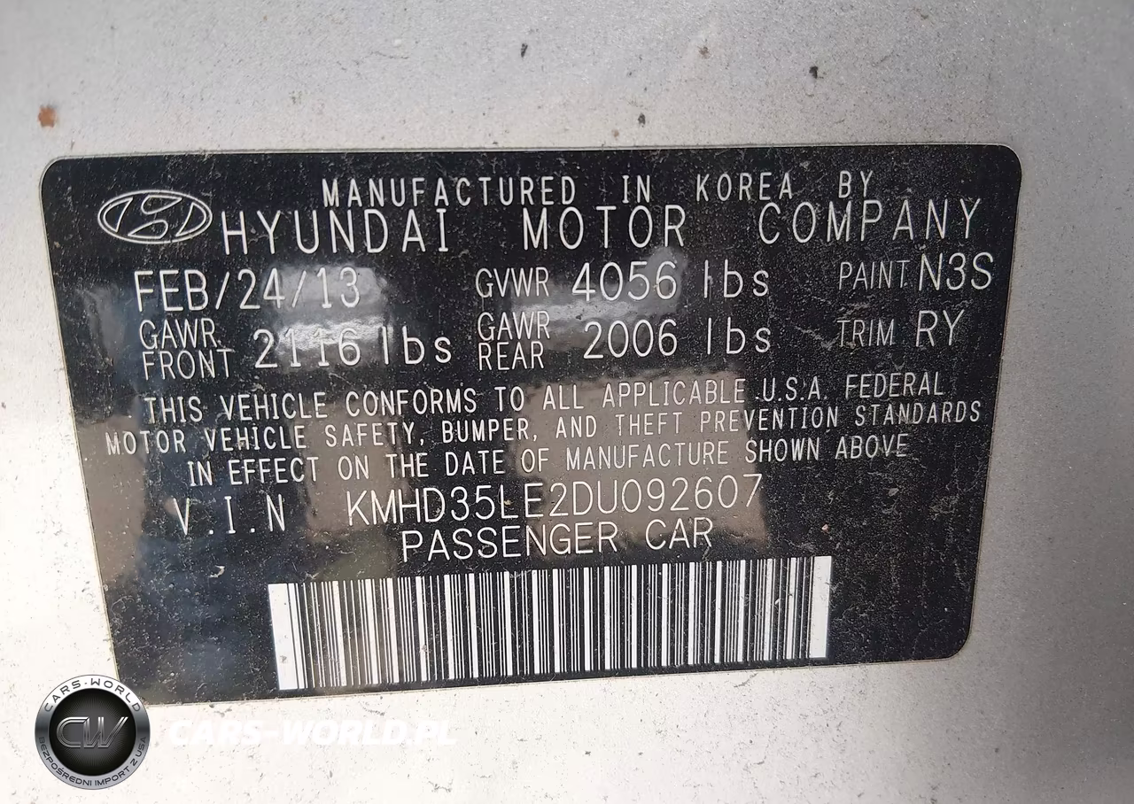 2013 Hyundai Elantra Gt VIN:KMHD35LE2DU092607 - 9