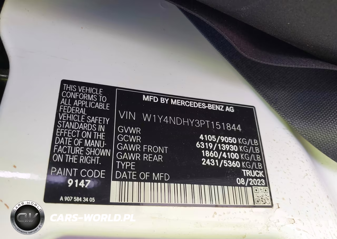 2023 Mercedes-Benz Sprinter 2500 High Roof 4-Cyl Diesel Ho VIN:W1Y4NDHY3PT151844 - 9