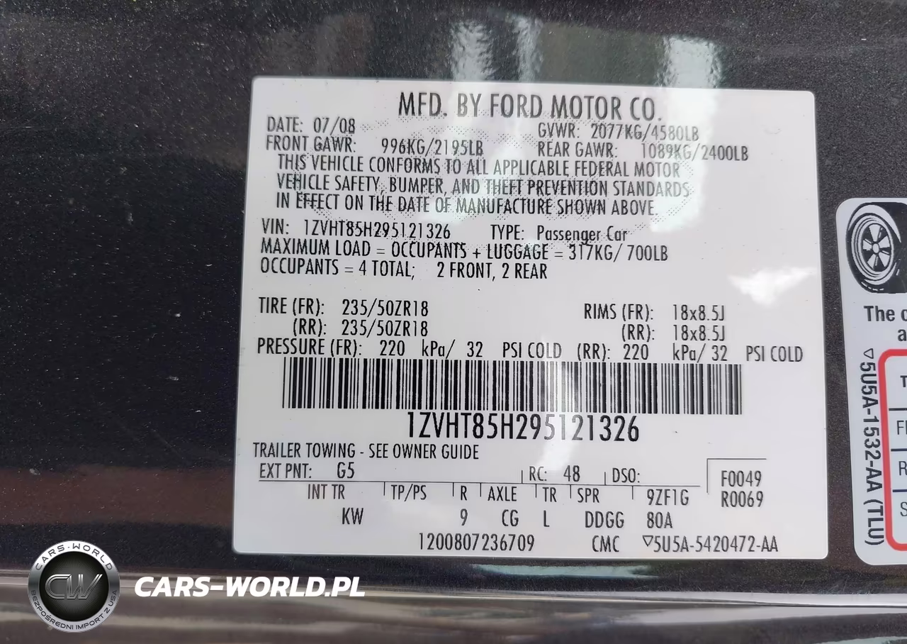 2009 Ford Mustang Gt-Gt Premium VIN:1ZVHT85H295121326 - 9