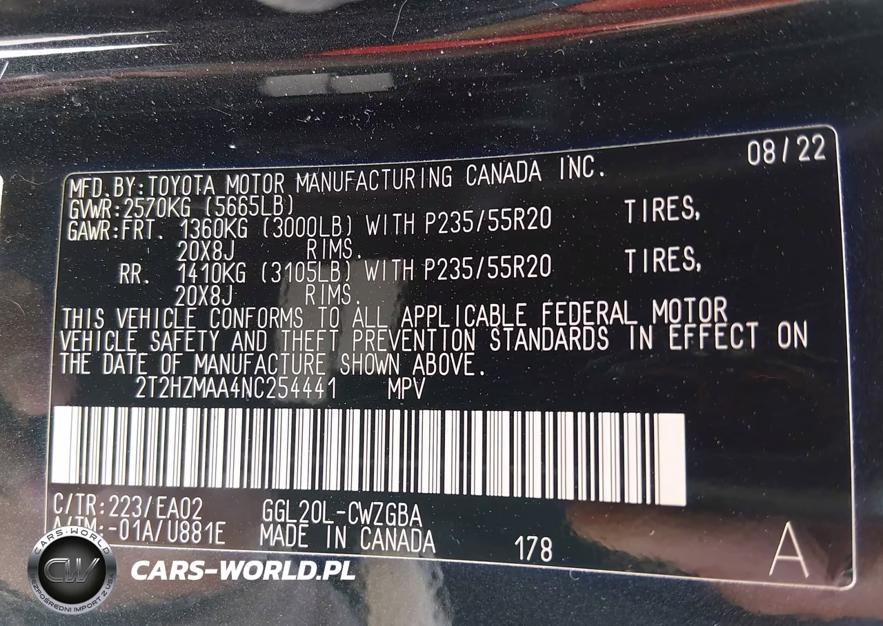 2022 Lexus Rx 350 VIN:2T2HZMAA4NC254441 - 9