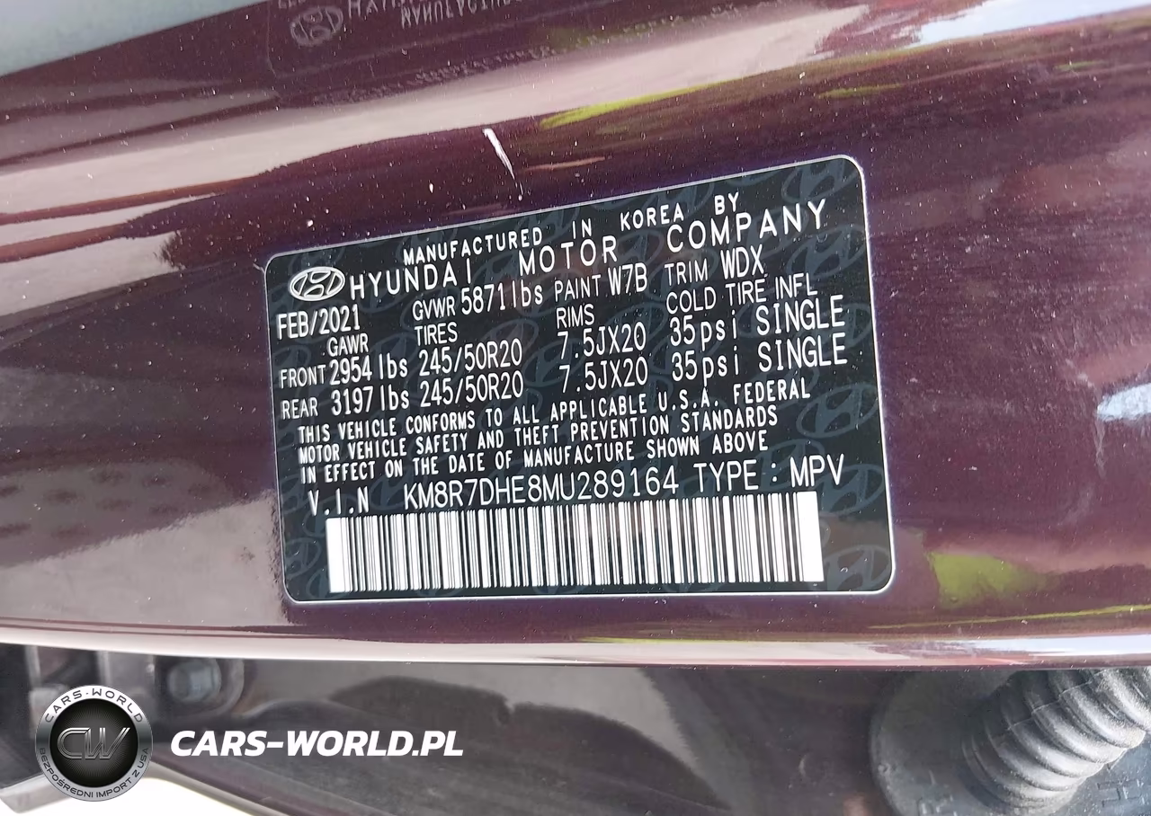 2021 Hyundai Palisade Calligraphy VIN:KM8R7DHE8MU289164 - 9