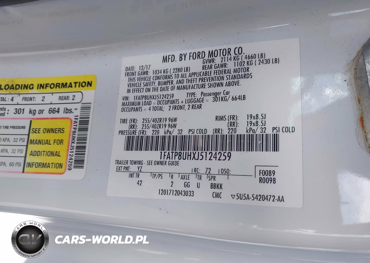 2018 Ford Mustang Ecoboost Premium VIN:1FATP8UHXJ5124259 - 9